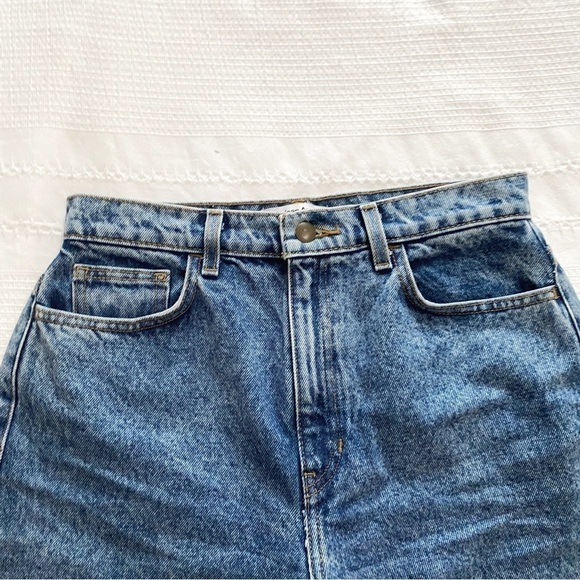 AMERICAN APPAREL DENIM DIY THE HIGH-WAIST JEANS RAW HEM SHORTS - 29 - Picture 4 of 9
